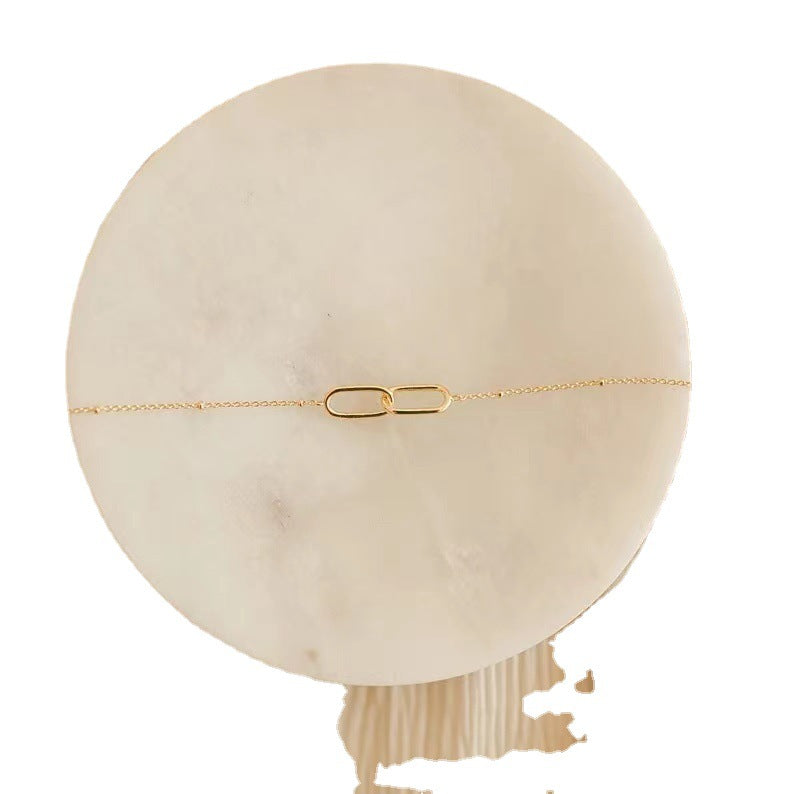 Hot-selling decorative simple temperament all collarbone chain all cold wind design feeling button single-layer necklace