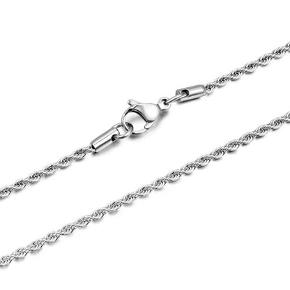 Hot item trend single chain strip fashion pendant with chain male titanium steel twist chain collar bone necklace