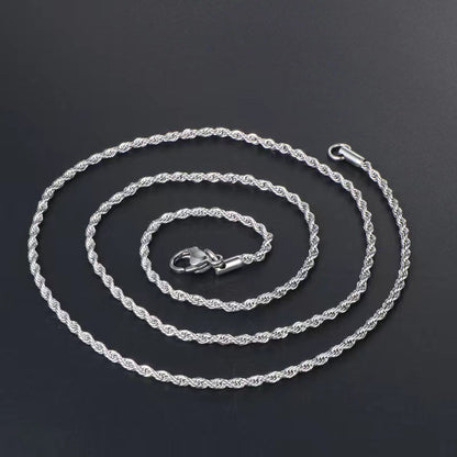 Hot item trend single chain strip fashion pendant with chain male titanium steel twist chain collar bone necklace