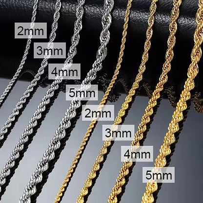 Hot item trend single chain strip fashion pendant with chain male titanium steel twist chain collar bone necklace