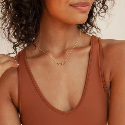 Hot-selling decorative simple temperament all collarbone chain all cold wind design feeling button single-layer necklace